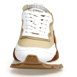 Sneakers en Cuir Pixie blanc/cognac/noir