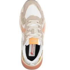 Sneakers en Cuir Sarah beiges