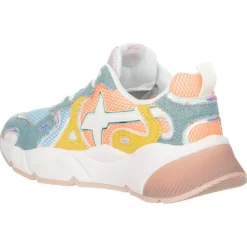 Sneakers en Cuir Sarah bleues