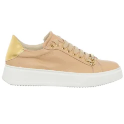 Sneakers en Cuir Sosa beige/Doré/blanc