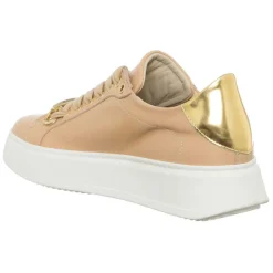 Sneakers en Cuir Sosa beige/Doré/blanc