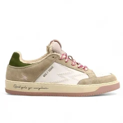Sneakers en Cuir Squad rose