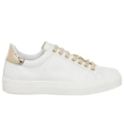 Sneakers en Cuir Voda blanc/doré