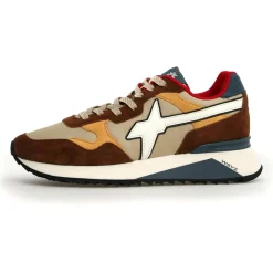 Sneakers en Cuir Yak beiges