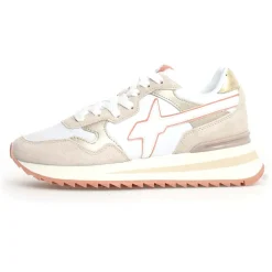 Sneakers en Cuir Yak beiges