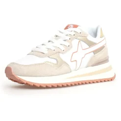 Sneakers en Cuir Yak beiges