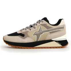 Sneakers en Cuir Yak beiges