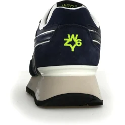 Sneakers en Cuir Yak bleu marine