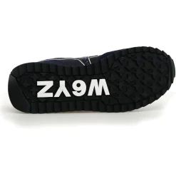 Sneakers en Cuir Yak bleu marine