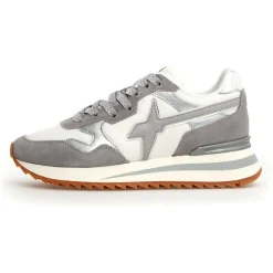 Sneakers en Cuir Yak grises