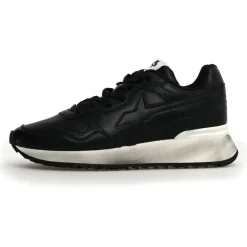 Sneakers en Cuir Yak noires