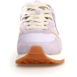 Sneakers en Cuir Yak roses