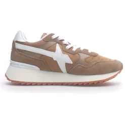 Sneakers en Cuir Yak sable