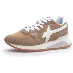 Sneakers en Cuir Yak sable