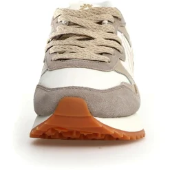 Sneakers en Cuir Yak taupe