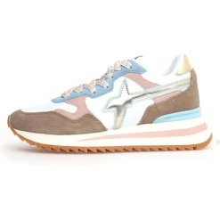 Sneakers en Cuir Yak taupe