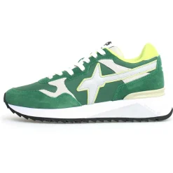 Sneakers en Cuir Yak vertes