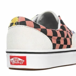 Sneakers en Velours de Cuir & Toile Mixed Media ComfyCush Era blanc/rose/jaune/noir