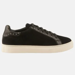 Sneakers en Velours de Cuir Clara noires
