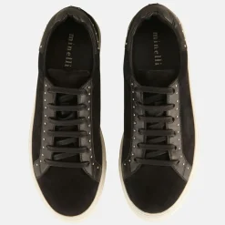Sneakers en Velours de Cuir Clara noires