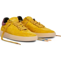 Sneakers en Velours de cuir Isabella jaunes