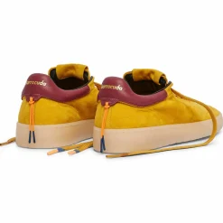 Sneakers en Velours de cuir Isabella jaunes