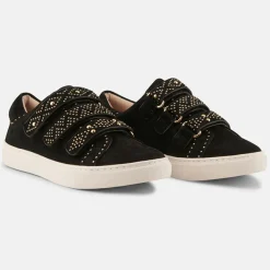Sneakers en Velours de Cuir Lucie noires