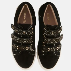 Sneakers en Velours de Cuir Lucie noires