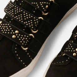 Sneakers en Velours de Cuir Lucie noires