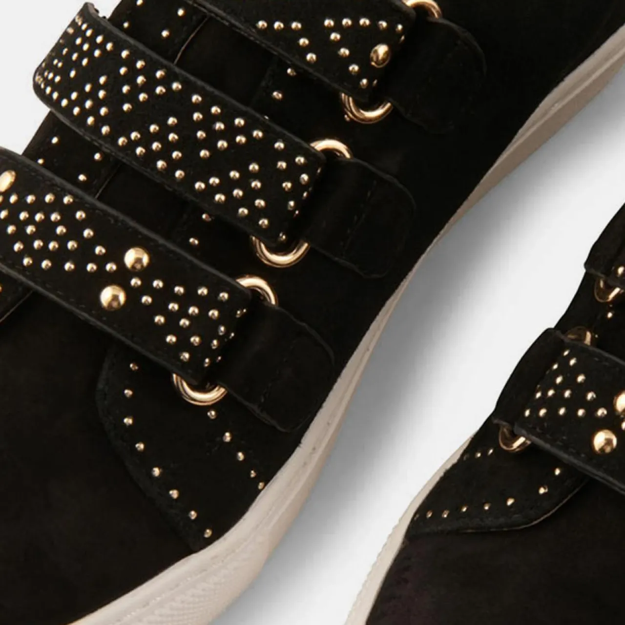 Sneakers en Velours de Cuir Lucie noires