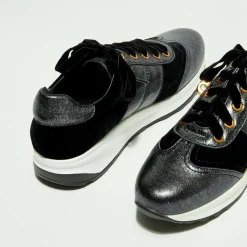 Sneakers en Velours de cuir Boy noires