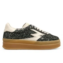 Sneakers en Velours de Cuir Double vert