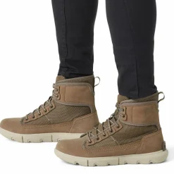Sneakers en Velours de Cuir & Nylon imperméables Sorel Explorer™ Mission beiges