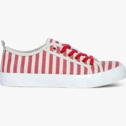 Sneakers Laurier rayées rouge/blanc