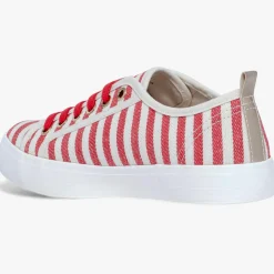 Sneakers Laurier rayées rouge/blanc