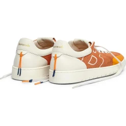 Sneakers Léo orange/blanc