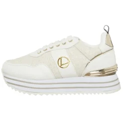 Sneakers Lurex blanc/doré