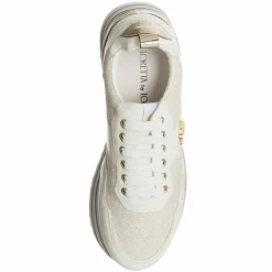 Sneakers Lurex blanc/doré
