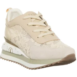 Sneakers Moana beige/doré - Talon 5 cm