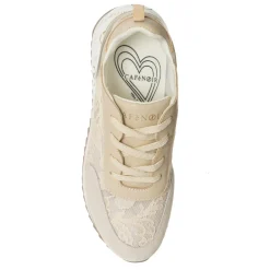 Sneakers Moana beige/doré - Talon 5 cm