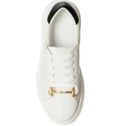 Sneakers Sona blanc/noir - Plateforme 5 cm