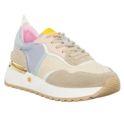 Sneakers Timy blanc/beige/rose/bleu