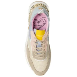 Sneakers Timy blanc/beige/rose/bleu