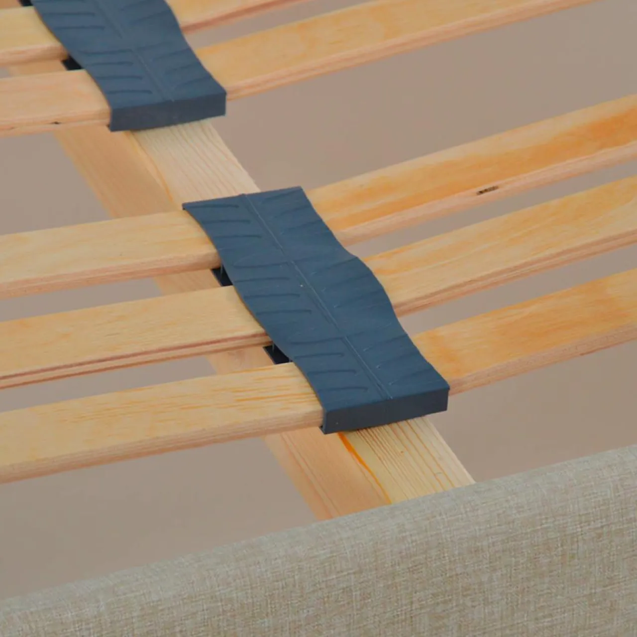 Sommier en bois Kit Lino beige - 180x200 cm