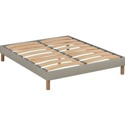 Sommier en bois Kit Lino beige - 160x200 cm