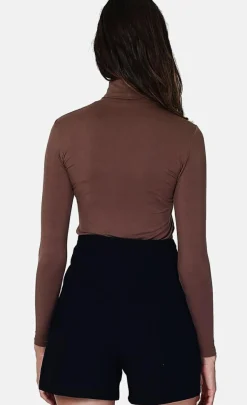 Sous-pull en Soie mélangée café