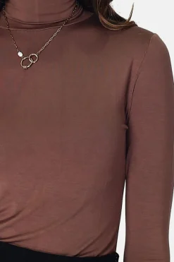 Sous-pull en Soie mélangée café