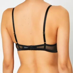 Soutien-gorge avec armatures en Soie mélangée Captive noir
