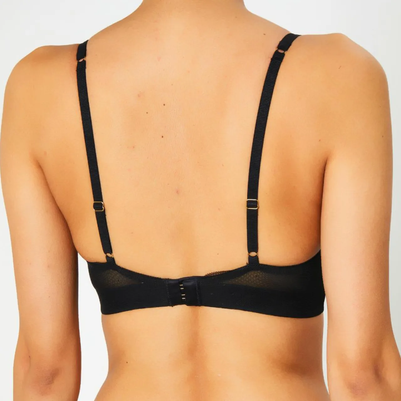 Soutien-gorge avec armatures en Soie mélangée Poprock noir