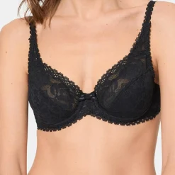 Soutien-gorge avec armatures Flower Elegance noir